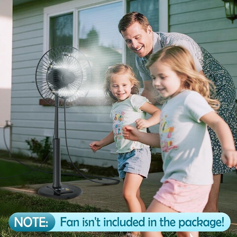 Bigmeta Anti-leak Fan Mister for Outside Patio - Pre-Assembled Cooling System with 19FT Misting Line 5 Heavy-duty Brass Nozzles, Summer Porch Garden Backyard Yard Water Mister Spray(No Fans) - Image 3